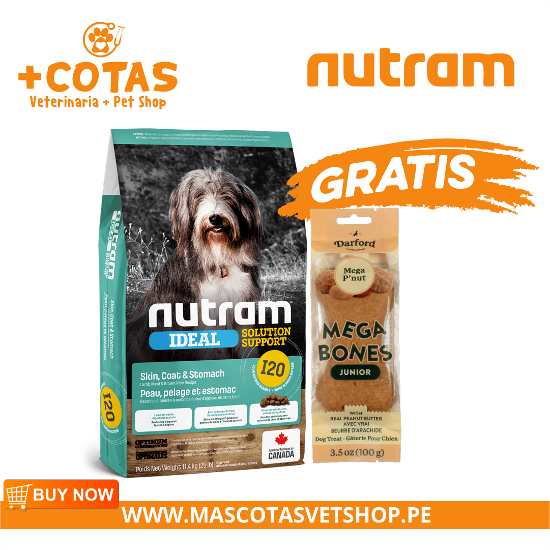 Promo Combo 18112025 nutram 0901 Nutram I20 Sensitive Skin Coat & Stomach Dog 11.4Kg - Imagen 1