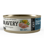 BRAVERY CAT LATA POLLO Y ARVEJAS 70 GRS