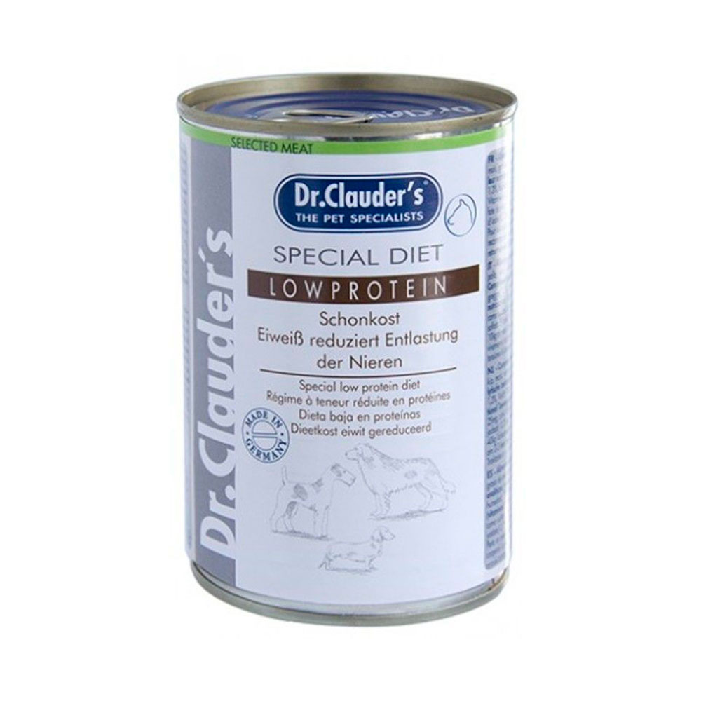 Dr_Clauders_Lata_Perro_Low_Protein_400g-1 Dr. Clauder's Low Protein 400gr - Imagen 1